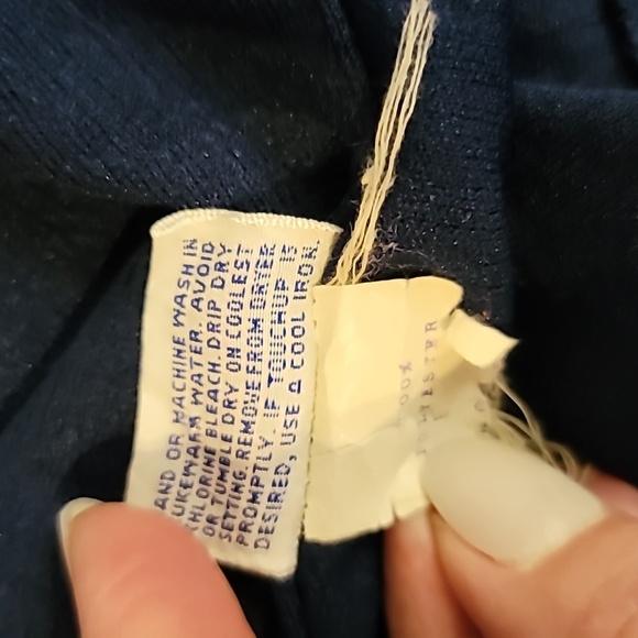 Vintage navy blue polyester shacket size small - Picture 13 of 14